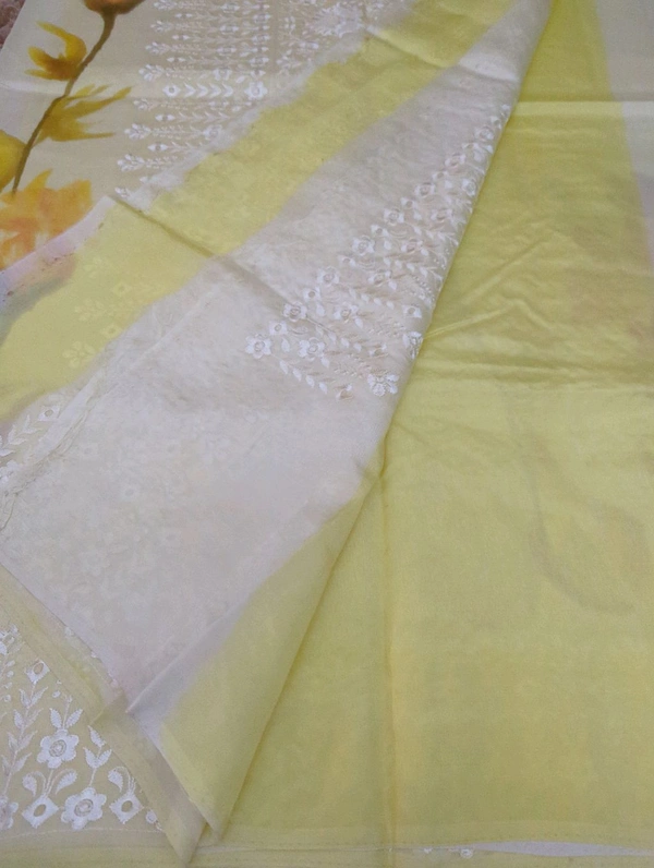Pure Tusser Mango  - Cream
