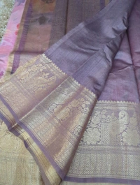 Pure Handloom Kora Digital  - Pink