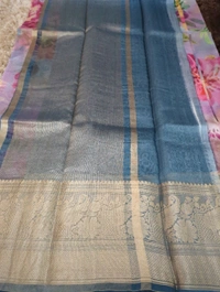 Pure Handloom Kora Digital  - Mauve