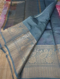 Pure Handloom Kora Digital  - Mauve