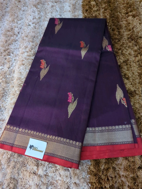 Pure Handloom Chanderi  - Ripe Plum