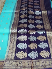 Pure Handloom Organza  - sky blue