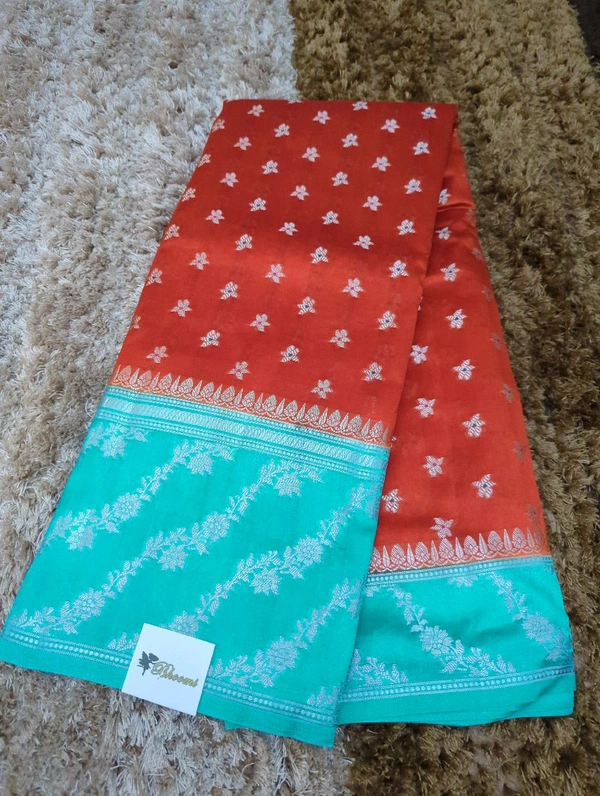 Pure Raw Mango Pattu  - sky blue