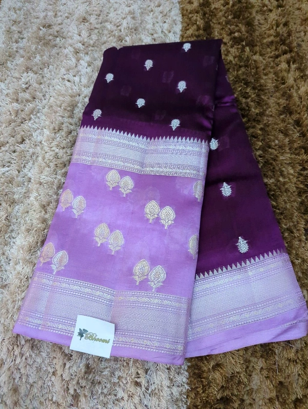 Pure Raw Mango Pattu  - Purple