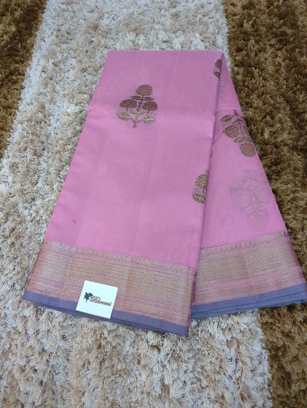 Pure Handloom Chanderi  - Blush Pink