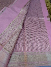 Pure Handloom Chanderi  - Blush Pink