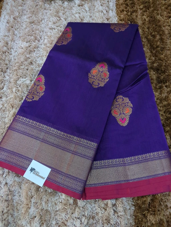 Pure Handloom Chanderi  - Pigment Indigo