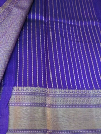 Pure Handloom Chanderi  - Pigment Indigo