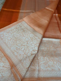 Pure Handloom Raw Mango  - Blaze Orange