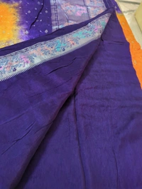 Pure Mango Tusser Paithani  - Web Orange