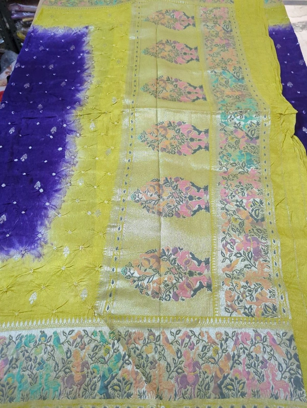 Pure Mango Tusser Paithani  - Seance