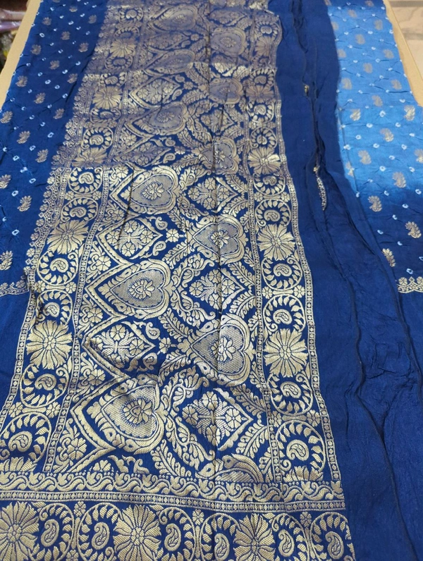 Pure Dola Bandhaj - Navy Blue