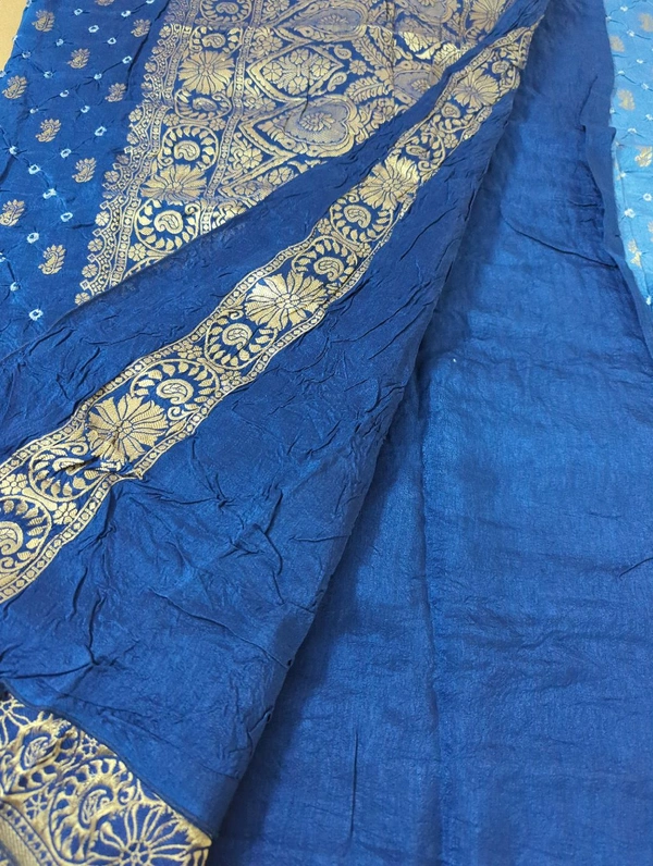 Pure Dola Bandhaj - Navy Blue
