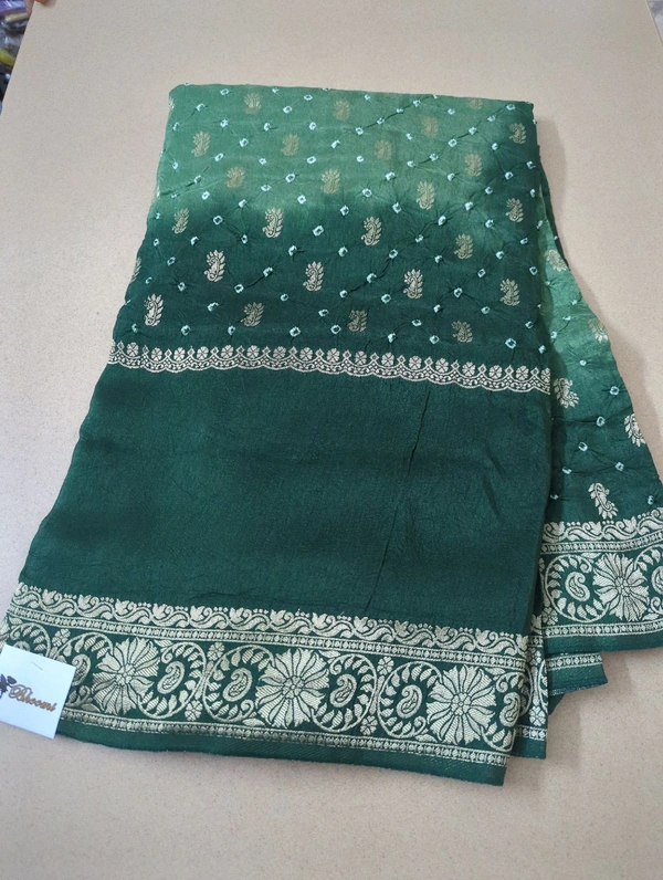 Pure Dola Bandhaj - dark green