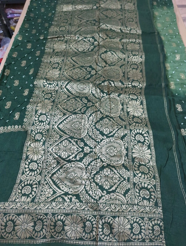 Pure Dola Bandhaj - dark green