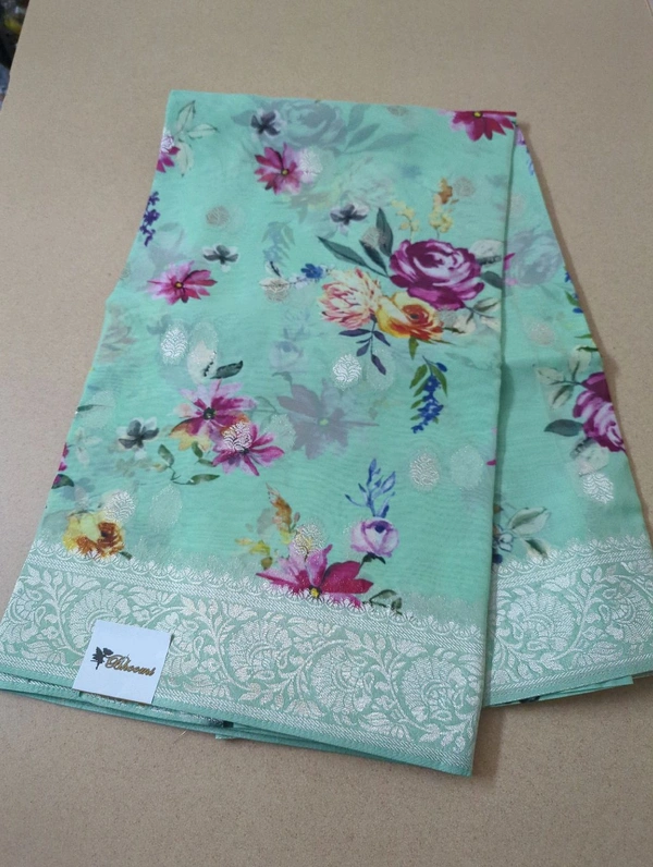 Pure Georgette Organza - Blue Chalk