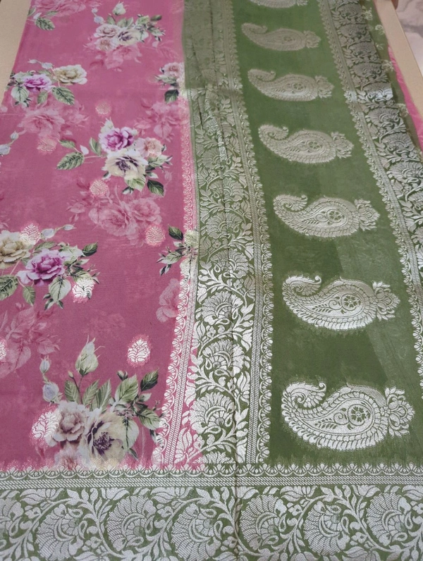 Pure Georgette Organza - Blush Pink