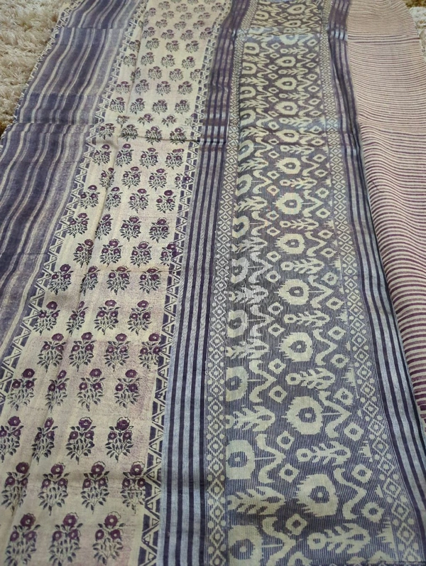 Pure Chanderi Block  - Wisteria 4