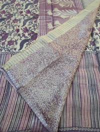 Pure Chanderi Block  - Purple 6