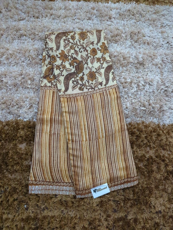 Pure Chanderi Block  - Bourbon 8