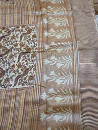 Pure Chanderi Block  - Bourbon 8