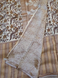 Pure Chanderi Block  - Bourbon 8