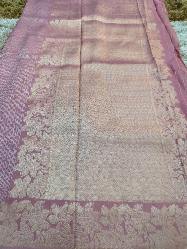 Pure Georgette Mushru  - Pink