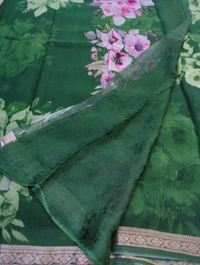 Pure Chiffon Weaving  - green 4