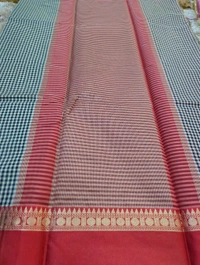 Soft Chanderi Weaving  - Black