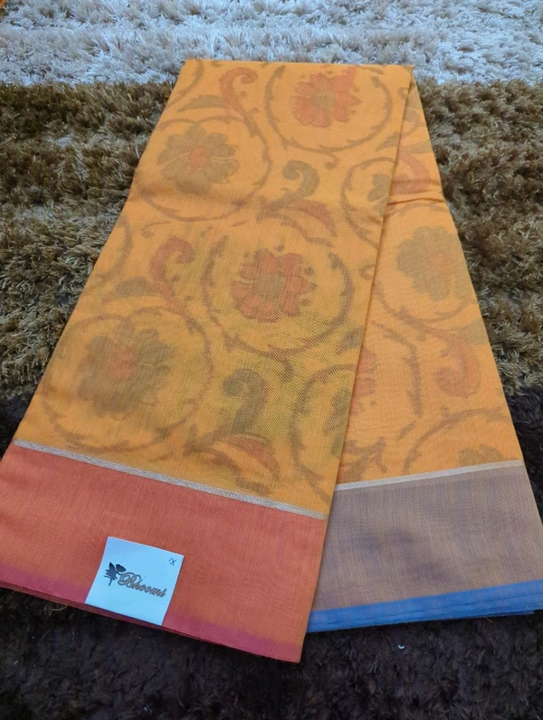 Soft Chanderi  - Web Orange 7