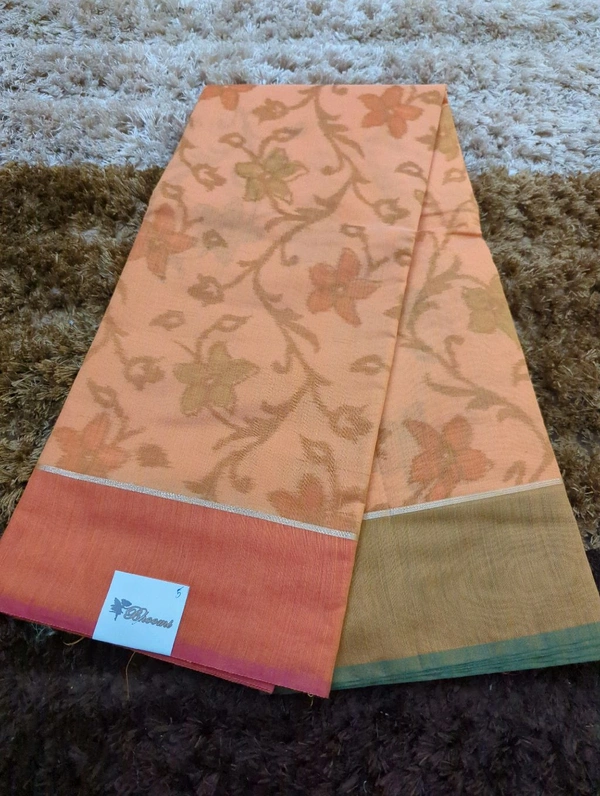 Soft Chanderi  - Web Orange 5