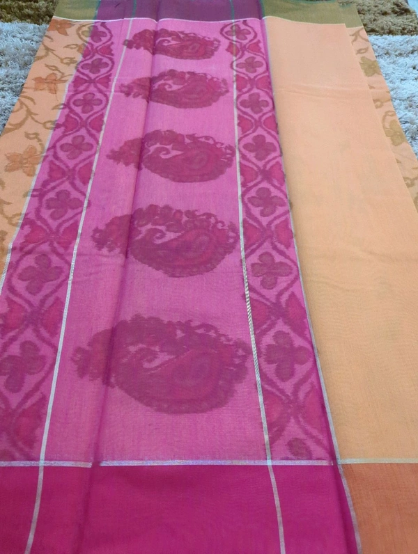 Soft Chanderi  - Web Orange 5