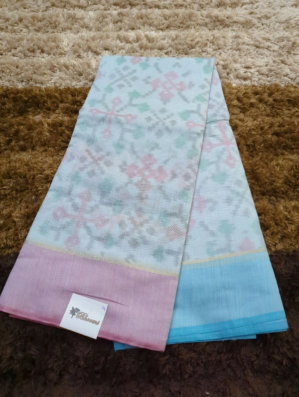 Soft Chanderi  - Pink Lace 4
