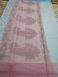 Soft Chanderi  - Pink Lace 4