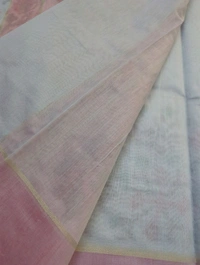 Soft Chanderi  - Pink Lace 4