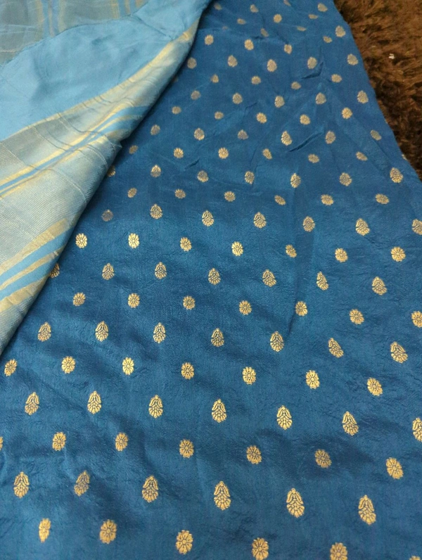 Soft Crepe Designer  - blue