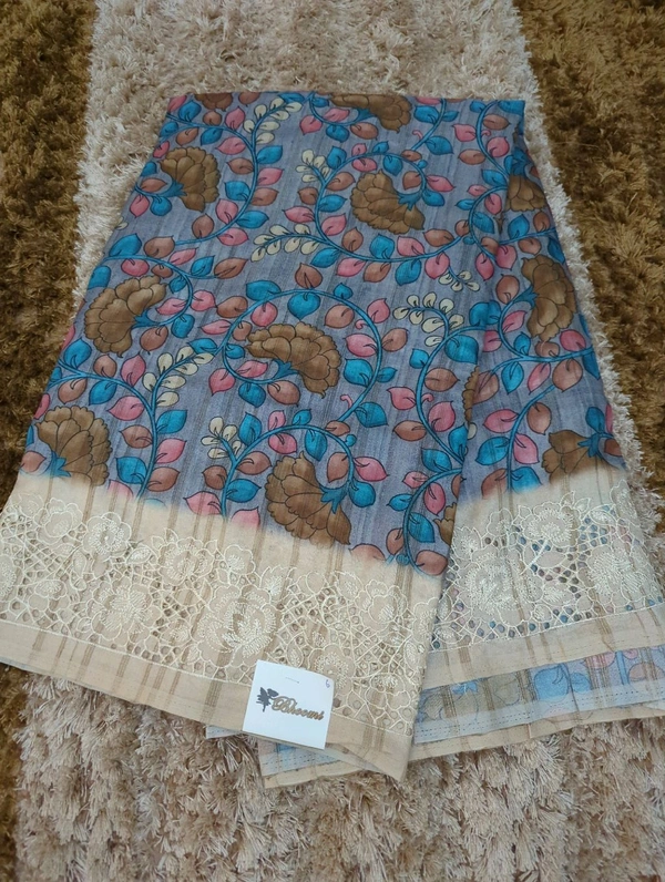 Tusser Embroidery  - Gray 6