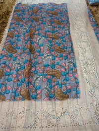 Tusser Embroidery  - Gray 6