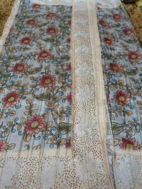 Tusser Embroidery  - Gray 5