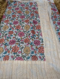 Tusser Embroidery  - Gray 2