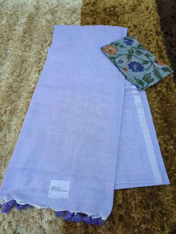 Cotton With Printed Blouse  - Mauve