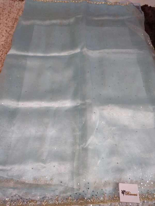 Pure Tissue Hand Work  - sky blue