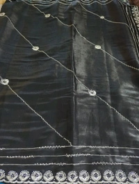 Designer Hand Work Saree - Black