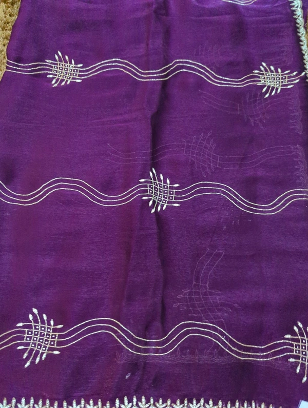 Designer Hand Work Saree - Purple