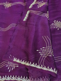 Designer Hand Work Saree - Purple