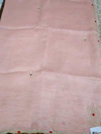 Pure Crush With Muggam Work  - Tickle Me Pink