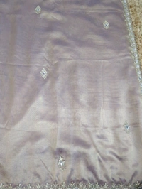 Pure Tissue With Hand Work - Light Wisteria