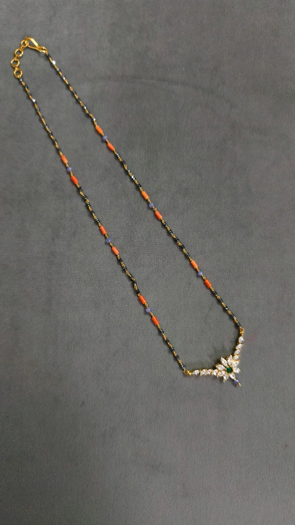 Black Diamonds With Pipe Corals And Purple Chain - Green