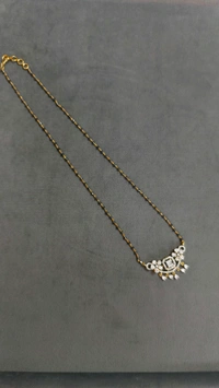 Black Diamonds With Diamond Copy Pendant - 18 Inches