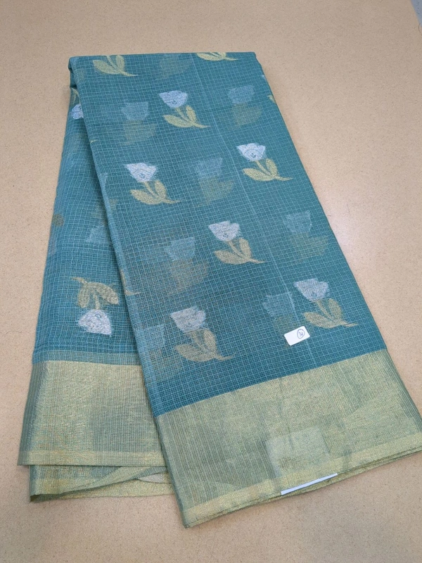 pure cotton kota weaving - Jungle Mist